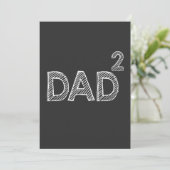 2つの子供のおもしろいパパのパパ2父の日のカード 招待状 (スタンド正面)