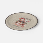 2つの子豚を持つ国のクリスマスの願い ペーパープレート (アングル)