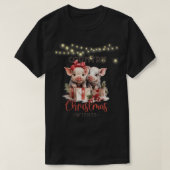 2つの子豚を持つ国のクリスマスの願い Tシャツ (デザイン正面)