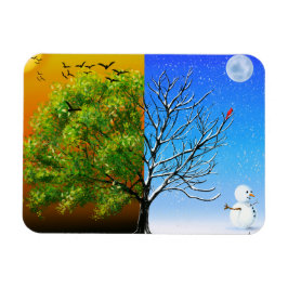 2つの季節、1つの木 マグネット