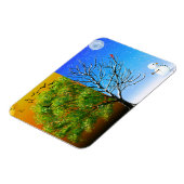 2つの季節、1つの木 マグネット (左側)