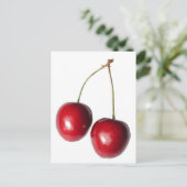 2つの実在さくらんぼ ポストカード (スタンド正面)