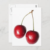 2つの実在さくらんぼ ポストカード (正面/裏面)
