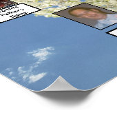 2つの家族の木が咲く木の写真 | Blue Sky ポスター (角)