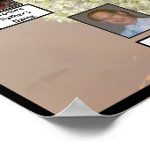 2つの家族の木の花のツリー写真 |ピンクサンセット ポスター (角)