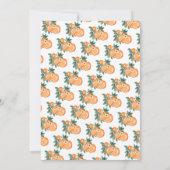 2つの小さなかわいこちゃんオレンジツインズベビーシャワー 招待状 (裏面)