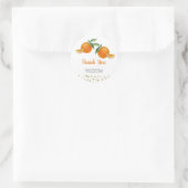 2つの小さなかわいこちゃんツインサンキューステッカー ラウンドシール (バッグ)