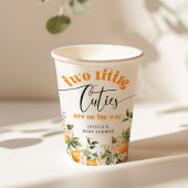 2つの小さなかわいこちゃん双子の赤ちゃんシャワー 紙コップ