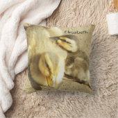 2つの小さなアヒルの子供の装飾用クッション クッション (ブランケット)