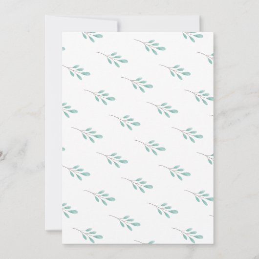 2つの小さなバニーバニーツニーガールズベビーシャワー 招待状 (裏面)