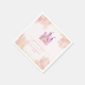 2つの小さなプリンセスキャッスルツツインベビーシャワー スタンダードカクテルナプキン (角)