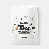 2つの小さなボウスツインハロウィンベビーシャワー フェイバーバッグ (正面)