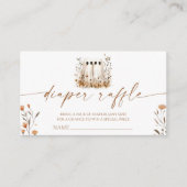 2つの小さなボオスツインベビーシャワーおむつラッフル エンクロージャーカード (正面)