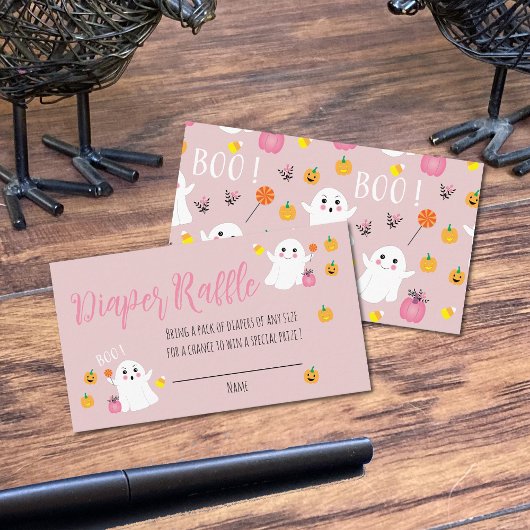 2つの小さなボスおむつラッフルピンクのエンクロージャカード エンクロージャーカード