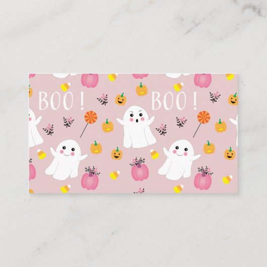 2つの小さなボスおむつラッフルピンクのエンクロージャカード エンクロージャーカード (裏面)