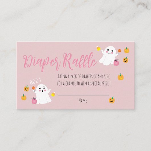 2つの小さなボスおむつラッフルピンクのエンクロージャカード エンクロージャーカード (正面)