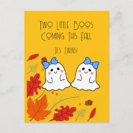 2つの小さなボスツイン妊娠の発表 ポストカード