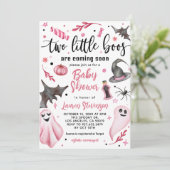 2つの小さなボスハロウィーンベビーシャワー 招待状 (スタンド正面)