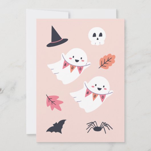 2つの小さなボットはほとんどデューツインシャワー 招待状 (裏面)