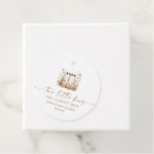 2つの小さなボース幽霊ワイルドフラワーツインベビーシャワー フェイバータグ (インサイチュ)