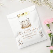 2つの小さなボース幽霊ワイルドフラワーツインベビーシャワー フェイバーバッグ (封をした状態)