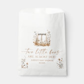 2つの小さなボース幽霊ワイルドフラワーツインベビーシャワー フェイバーバッグ (正面)