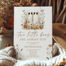 2つの小さなボース幽霊ワイルドフラワーツインベビーシャワー