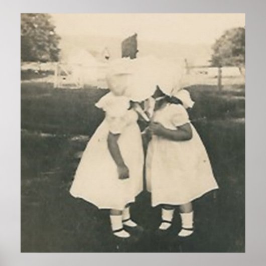 2つの小さな女の子キスをするポスター ポスター (正面)