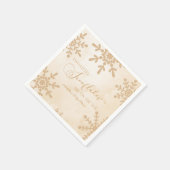 2つの小さな雪の結晶の冬双生児の赤ちゃんシャワー スタンダードカクテルナプキン (角)