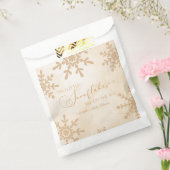 2つの小さな雪の結晶の冬双生児の赤ちゃんシャワー フェイバーバッグ (封をした状態)