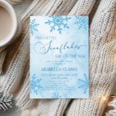2つの小さな雪の結晶の冬双生児の赤ちゃんシャワー 招待状