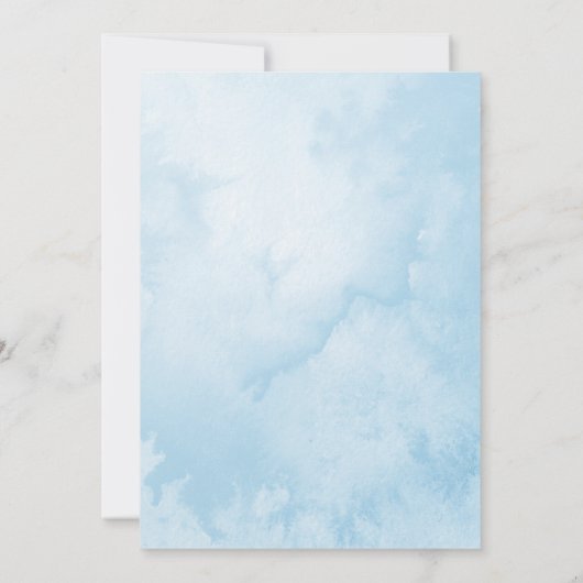 2つの小さな雪の結晶の冬双生児の赤ちゃんシャワー 招待状 (裏面)