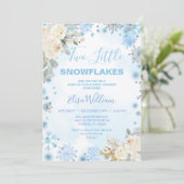 2つの小さな青い雪の結晶が途中にある 招待状 (スタンド正面)