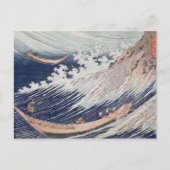 2つの小さな魚釣りボートを海に ポストカード (正面)