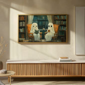 2つの居心地の読良い幽霊のヴィンテージライブラリ ポスター