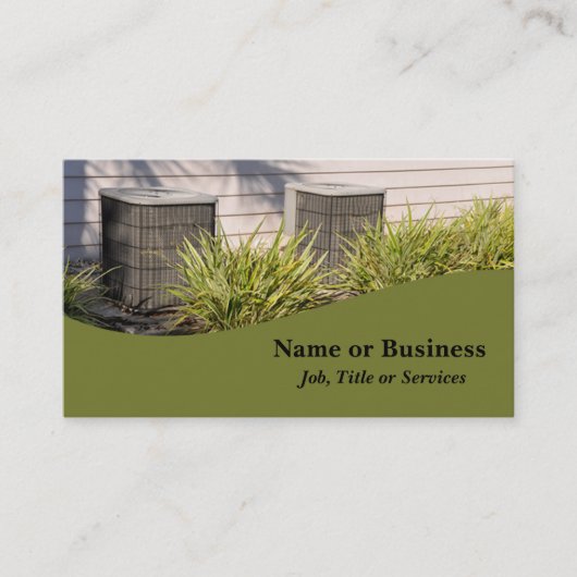 2つの屋外セントラルエアコンディショナービジネスカード 名刺 (正面)