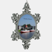 2つの川、ウィスコンシンのスノーフレークまたはボールオーナメント スノーフレークピューターオーナメント (左)