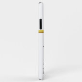 2つの市松模様にレースフラグ金ゴールドホイルストライプ11 Case-Mate iPhoneケース (裏面/右)