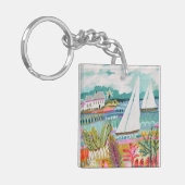 2つの帆船 キーホルダー (正面左)