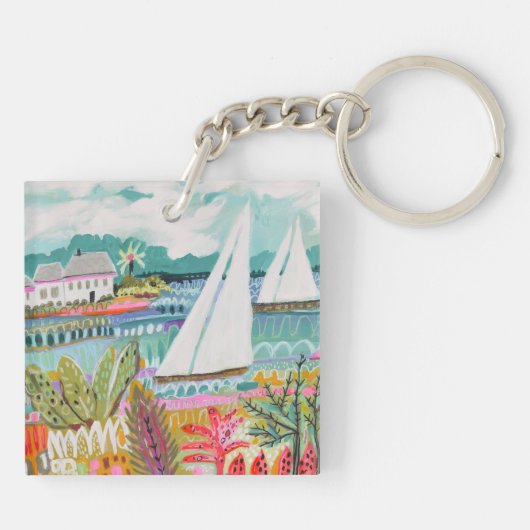2つの帆船 キーホルダー (裏面)