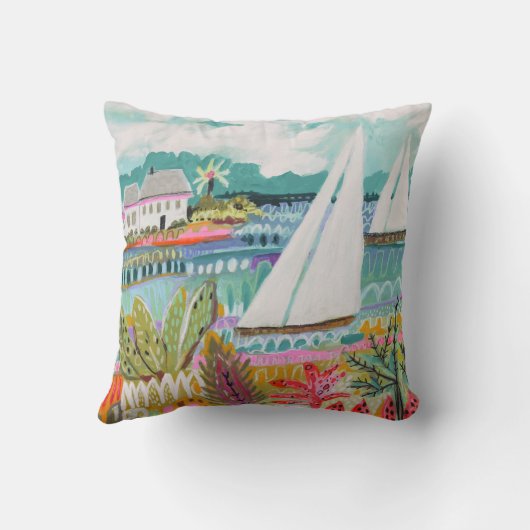 2つの帆船 クッション (裏面)