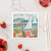 2つの帆船 スタンダードカクテルナプキン (インサイチュ)