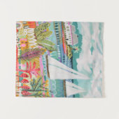 2つの帆船 タペストリー (正面(横))