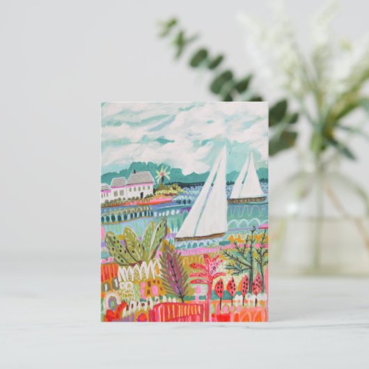 2つの帆船 ポストカード (スタンド正面)