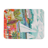 2つの帆船 マグネット (横)