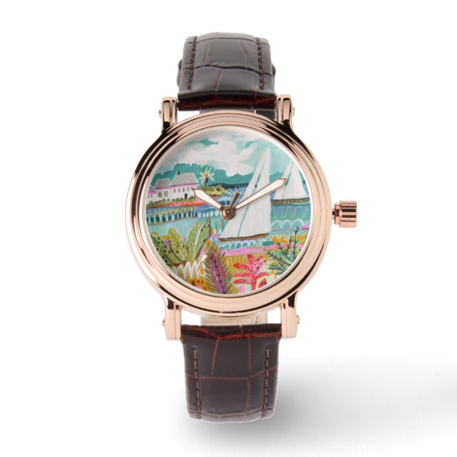 2つの帆船 腕時計 (正面)