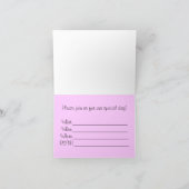 2つの幸せなネズミの招待状 招待状 (内部)