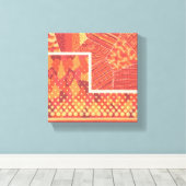 2つの幾何学的シェイプ構成アートカンバプリント キャンバスプリント (インサイチュ (ウッドフロア))