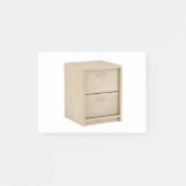 2つの引き出し付き木製の寝台 ポストイット (正面)