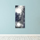 2つの強い嵐が大西洋に広がる海 キャンバスプリント (インサイチュ (ウッドフロア))